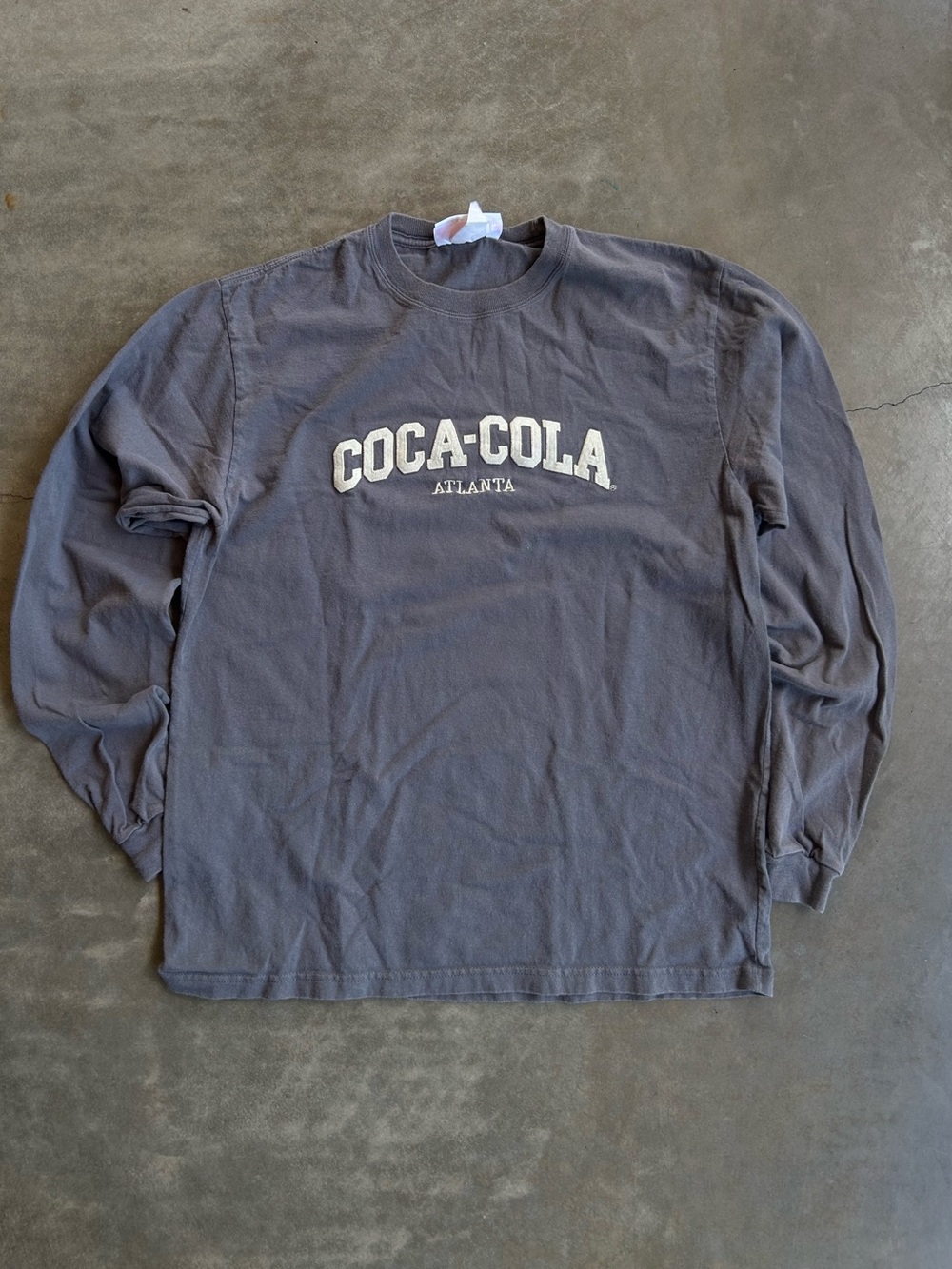 Coca Cola Factory Gray Atlanta Long Sleeve Crewneck Shirt